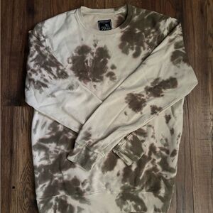 PRPS Men's Tie-Dye Crewneck Sweater - Cream and Brown